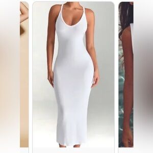 Missguided White maxi Dress large